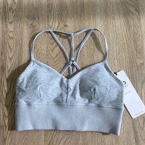 Alo Lavish Bra Zinc Gray S - NWT